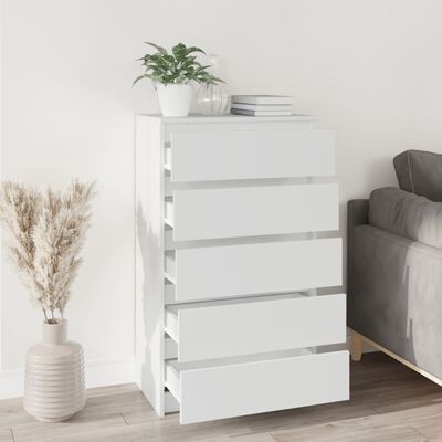 vidaXL Drawer Cabinet White 60x36x103 cm Engineered Wood