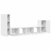 vidaXL 4 Piece TV Cabinet Set White Engineered Wood
