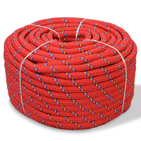 vidaXL Marine Rope Polypropylene 12 mm 50 m Red