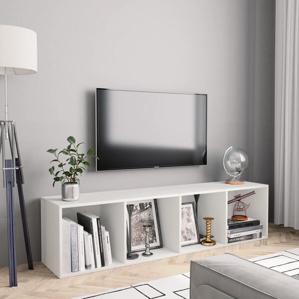 vidaXL Book Cabinet/TV Cabinet White 143x30x36 cm