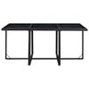 vidaXL 11 Piece Outdoor Dining Set with Cushions Poly Rattan Black