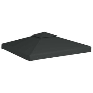 vidaXL Gazebo Cover Canopy Replacement 310 g / m&sup2; Dark Grey 3 x 3 m