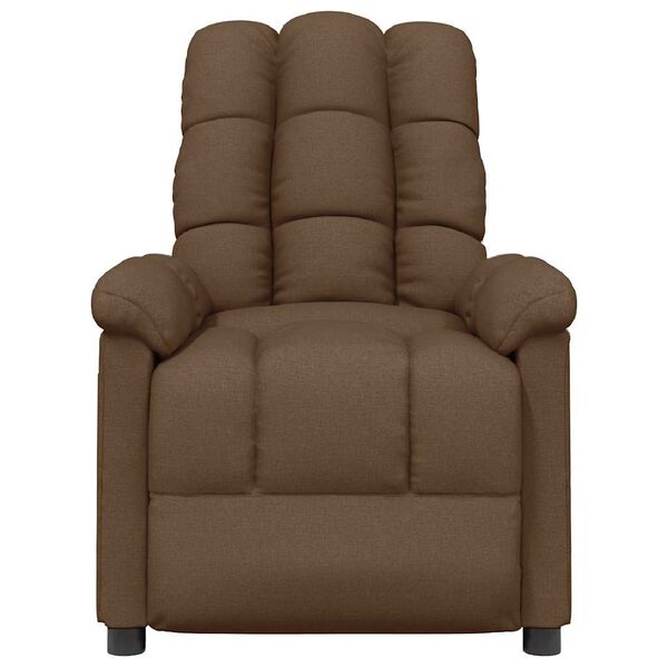 vidaXL Recliner Chair Brown Fabric