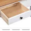 vidaXL Coffee Table White 100x60x45 cm Solid Pine Wood Panama Range