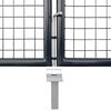 vidaXL Mesh Garden Gate Galvanised Steel 306x125 cm Grey