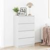 vidaXL Sideboard High Gloss White 60x35x98.5 cm Engineered Wood