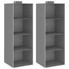 vidaXL Hanging Closet Organisers 2 pcs with 4 Shelves Fabric