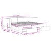 vidaXL Daybed with Trundle&Drawers without Mattress Dark Grey 90x190 cm