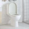 vidaXL Soft-close Toilet Seat with Quick-release Design White Square