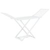 vidaXL Folding Clothes Dry Rack White Plastic