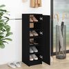 vidaXL Shoe Cabinet Black 30x35x100 cm Engineered Wood