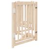 vidaXL Dog Gate with Door Foldable 6 Panels 300 cm Solid Wood Fir