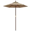 vidaXL Garden Parasol with Wooden Pole Taupe 196x231 cm