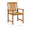 vidaXL Garden Chairs with Cushions 2 pcs Solid Acacia Wood
