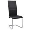 vidaXL Cantilever Dining Chairs 2 pcs Black Faux Leather