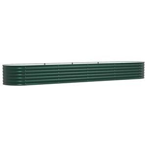 vidaXL Raised Bed Green 400 x 80 x 44 cm Steel