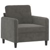 vidaXL 4 Piece Sofa Set with Throw Pillows&Cushions Dark Grey Velvet