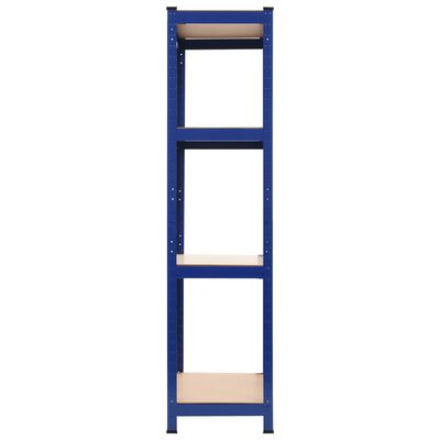vidaXL Storage Shelves 2 pcs Blue 80x40x160 cm Steel and MDF