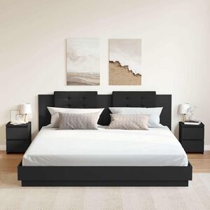 vidaXL Bedside Cabinets 2 pcs Black 30x30x40 cm Engineered Wood