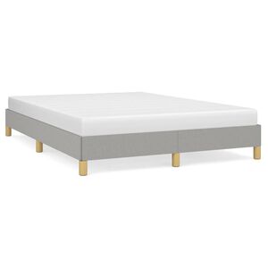 vidaXL Bed Frame without Mattress Light Grey 140x200 cm Fabric