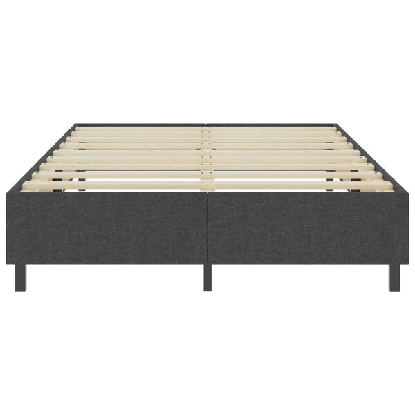 vidaXL Box Spring Bed Frame without Mattress Grey Fabric 180x200 cm Super King