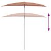 vidaXL Garden Half Parasol with Pole 180x90 cm Terracotta