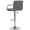vidaXL Bar Stool Light Grey Fabric