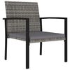 vidaXL 7 Piece Garden Dining Set Poly Rattan Grey