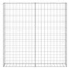 vidaXL Gabion Wall with Covers Galvanised Steel 80x20x100 cm