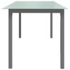 vidaXL Garden Table Light Grey 190x90x74 cm Aluminium and Glass