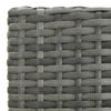 vidaXL Garden Bar Stools with Cushions 4 pcs Grey Poly Rattan