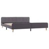 vidaXL Bed Frame without Mattress Light Grey Fabric 180x200 cm Super King