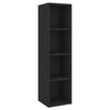 vidaXL Wall-mounted TV Cabinet Black 37x37x142.5 cm Engineered Wood