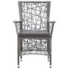 vidaXL Outdoor Chairs 2 pcs with Cushions Poly Rattan Grey