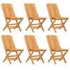 vidaXL Folding Garden Chairs 6 pcs 47x47x89 cm Solid Wood Teak