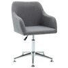 vidaXL Swivel Dining Chairs 2 pcs Light Grey Fabric