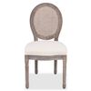 vidaXL Dining Chairs 2 pcs Cream Fabric