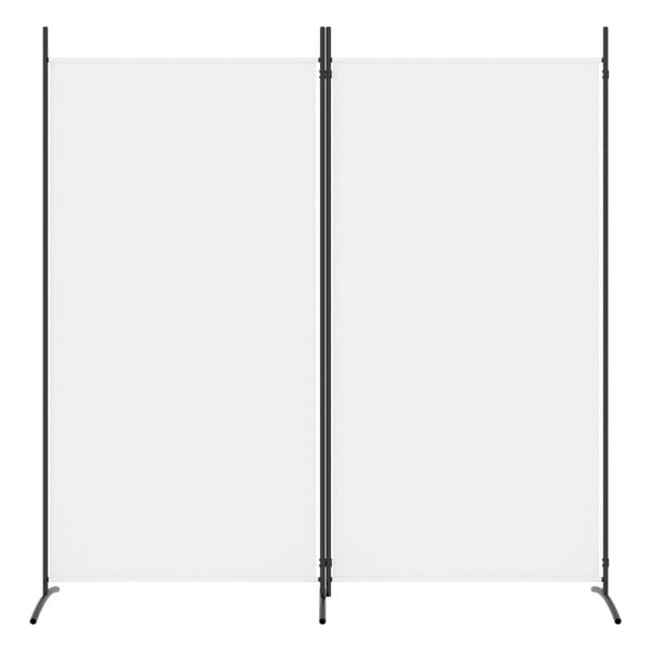 vidaXL 2-Panel Room Divider White 175x180 cm Fabric