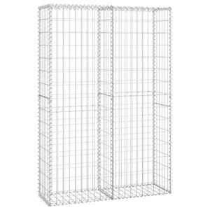 vidaXL Gabion Basket with Lids Galvanised Wire 150 x 100 x 30 cm