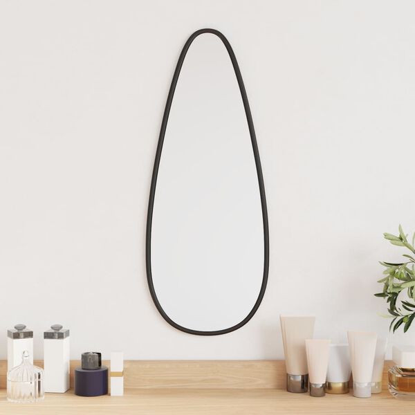 vidaXL Wall Mirror Black 50x20 cm