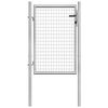 vidaXL Garden Gate Galvanised Steel 105x100 cm Silver
