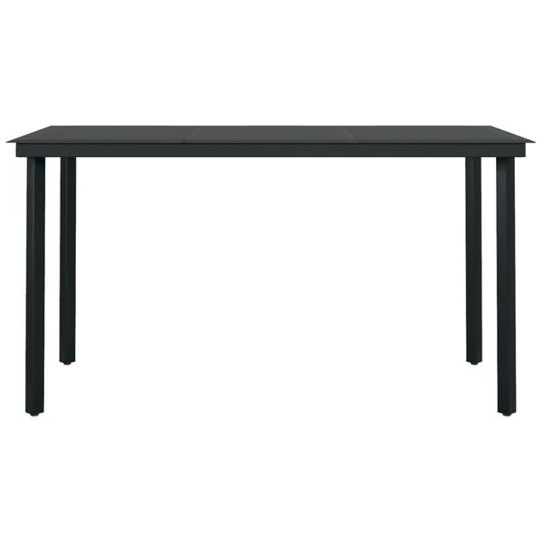 vidaXL 5 Piece Garden Dining Set Grey and Black