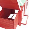 vidaXL Chicken Coop with Nest Box Red 190x72x102 cm Solid Firwood