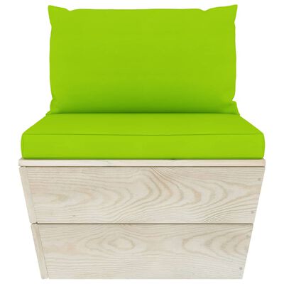 vidaXL 3 Piece Garden Pallet Lounge Set with Cushions Spruce Wood