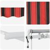 vidaXL Retractable Awning Striped Orange and Brown 400 x 300 cm Fabric