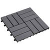 vidaXL Decking Tiles 20 pcs Grey Wash 30x30 cm Solid Acacia Wood