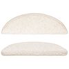 vidaXL Stair Mats 15 pcs 56x17x3 cm White Half Round