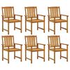 vidaXL Garden Chairs with Cushions 6 pcs Solid Wood Acacia