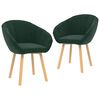 vidaXL Dining Chairs 2 pcs Dark Green Velvet