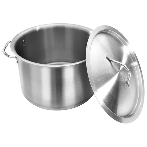 vidaXL Stock Pot 32 L 40x26 cm Stainless Steel
